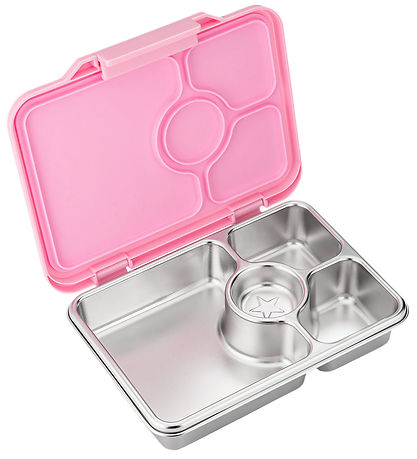 Yumbox Madkasse m. 4 Rum - Bento Steel - Versailles Pink