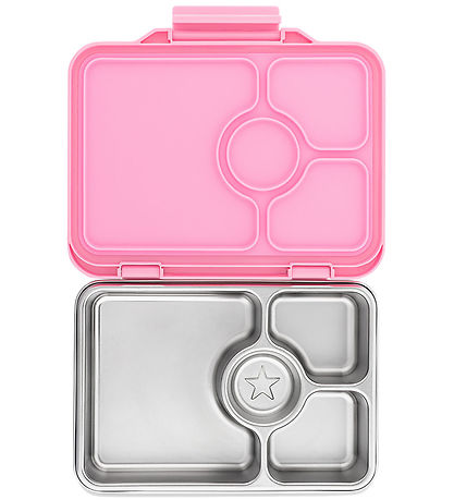 Yumbox Madkasse m. 4 Rum - Bento Steel - Versailles Pink