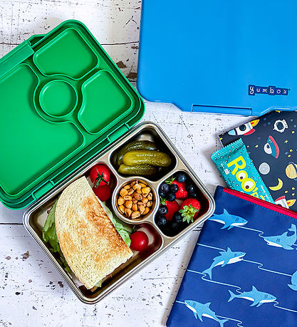Yumbox Madkasse m. 4 Rum - Bento Steel - Normandy Blue