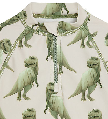 Hust and Claire Badebluse - Maiak - UV50+ - Seagrass m. Dinosaur