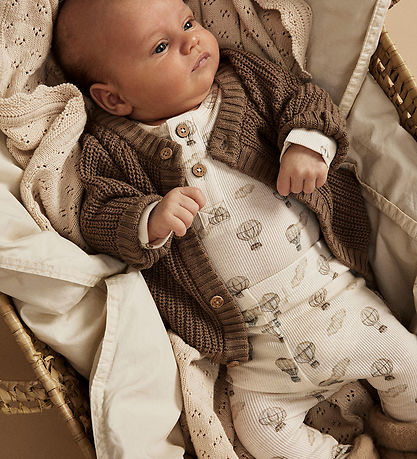 Lil' Atelier Leggings - Rib - NmnGavo - Turtledove/AIR BALLOON