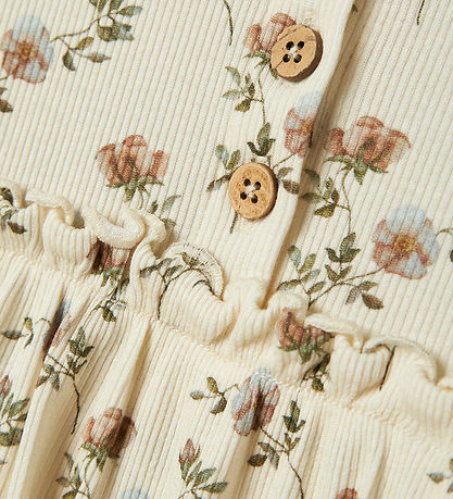 Lil' Atelier Body l/æ - Rib - NbfGavo - Turtledove/FLOWERS