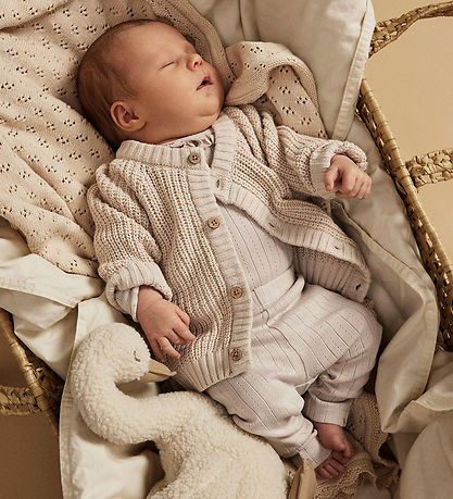 Lil' Atelier Body l/æ - NbfRachel - Gray Morn m. Hulmønster