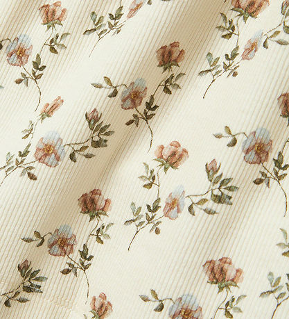 Lil' Atelier Kjole - Rib - NmfGavo - Turtledove/FLOWER