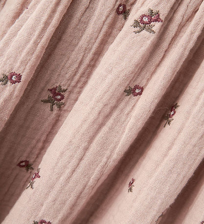 Lil' Atelier Kjole - Musselin - NmfTamina - Shadow Gray m. Bloms