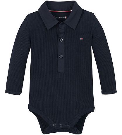 Tommy Hilfiger Polobody l/æ - Rib - Dark Night Navy