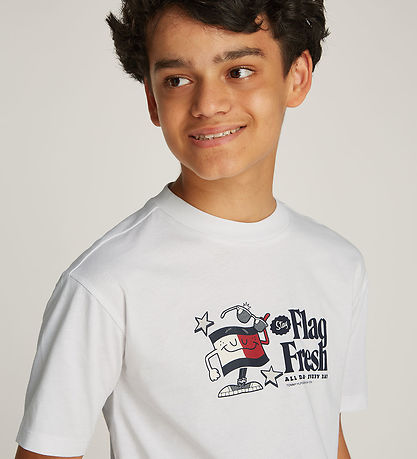 Tommy Hilfiger T-shirt - Hvid m. Print