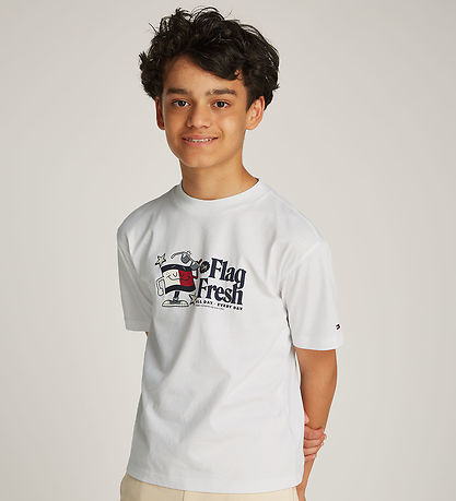 Tommy Hilfiger T-shirt - Hvid m. Print