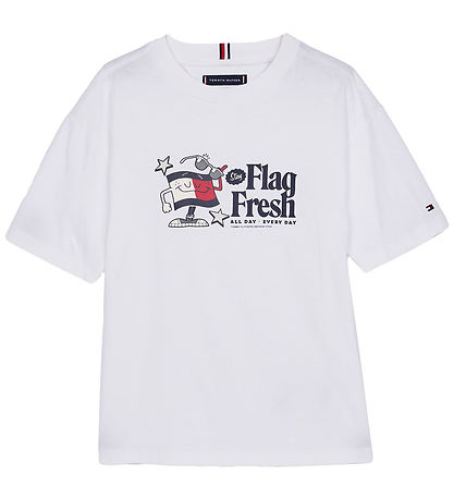 Tommy Hilfiger T-shirt - Hvid m. Print
