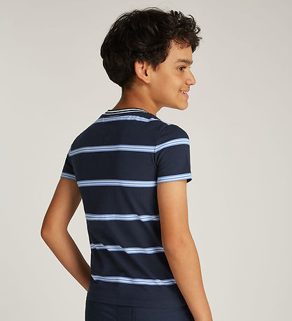 Tommy Hilfiger T-shirt - Dark Night Navy m. Striber
