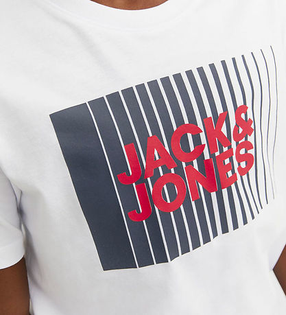 Jack & Jones T-shirt - Noos - JjeCorp - Hvid m. Print