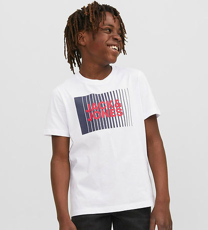 Jack & Jones T-shirt - Noos - JjeCorp - Hvid m. Print