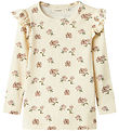 Lil' Atelier Bluse - NmfGavo Eko - Rib -  Turtledove/PEONY