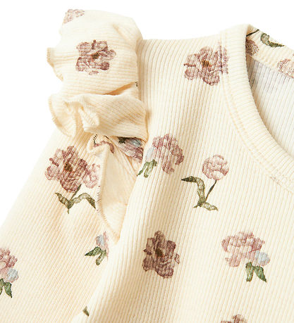 Lil' Atelier Bluse - NmfGavo Eko - Rib -  Turtledove/PEONY
