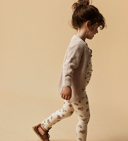 Lil' Atelier Bluse - NmfGavo Eko - Rib -  Turtledove/PEONY