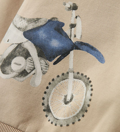 Name It Sweatshirt - NmmTeodor - Pure Cashmere m. Motorcykel Pri