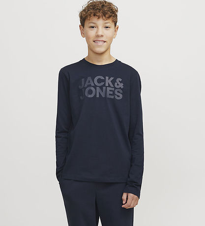 Jack & Jones Sweatshirt - JjeCorp Logo - Navy Blazer/BIG TONAL