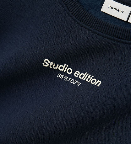 Name It Sweatshirt - NmmBrody - Navy Blazer m. Hvid