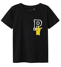 Name It T-shirt - Noos - NkmDex Pokemon - Sort m. Pikachu