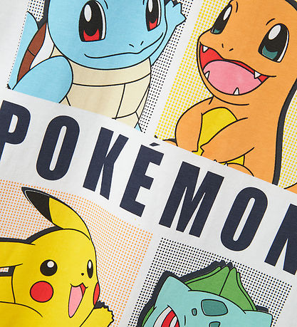 Name It T-Shirt - Noos - NkmDazz Pokemon - Bright White m. Print