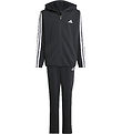 adidas Performance Sweatsæt - J 3S FT TS - Black/White