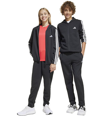 adidas Performance Sweatsæt - J 3S FT TS - Black/White