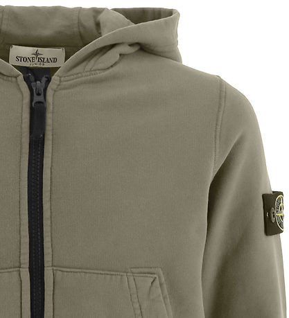 Stone Island Cardigan - Mud m. Logo