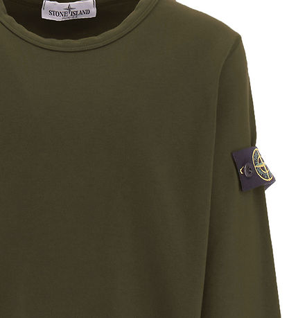 Stone Island Sweatshirt - Military Green m. Logo