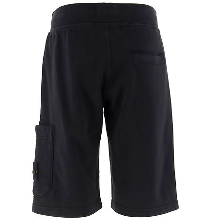 Stone Island Sweatshorts - Sort m. Logo