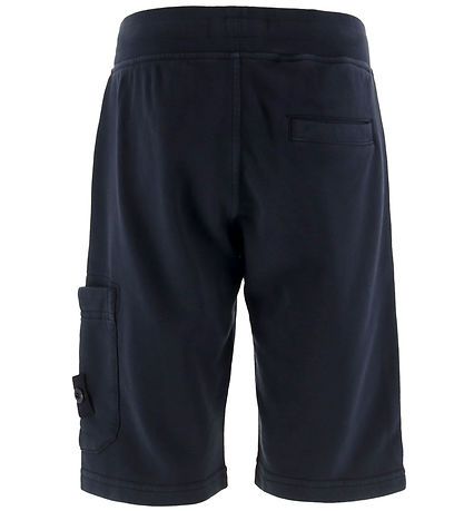 Stone Island Sweatshorts - Navy Blue m. Logo