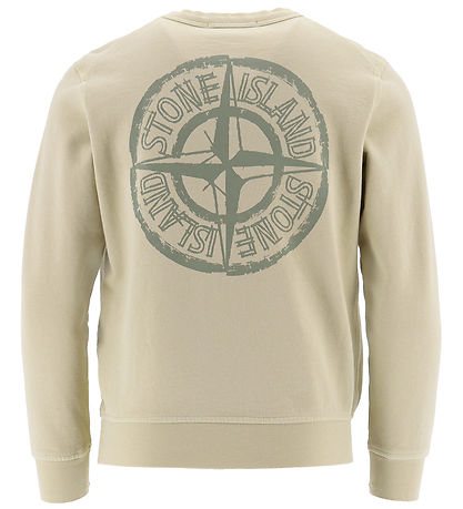Stone Island Sweatshirt - Sand m. Logo