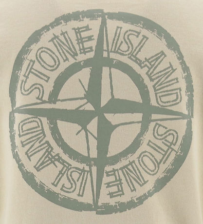 Stone Island Sweatshirt - Sand m. Logo