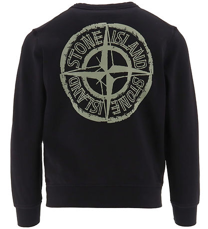 Stone Island Sweatshirt - Sort m. Logo