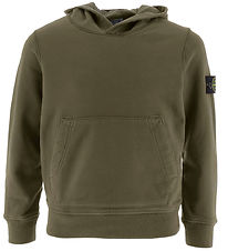 Stone Island Hættetrøje - Military Green m. Logo