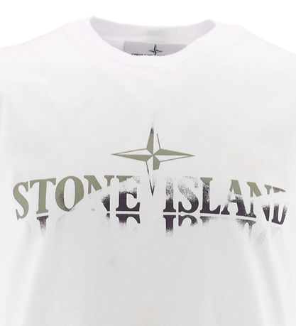 Stone Island T-shirt - Hvid m. Print