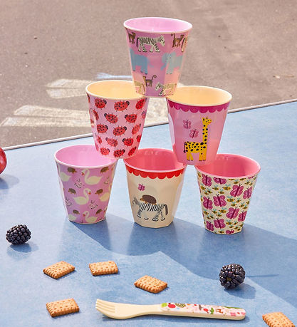 Rice Kopper - Melamin - 6 stk. - 160 ml - Multi/Wildlife Prints