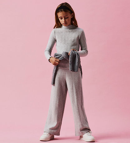 Name It Bluse - NkfTulpu - Grå Meleret