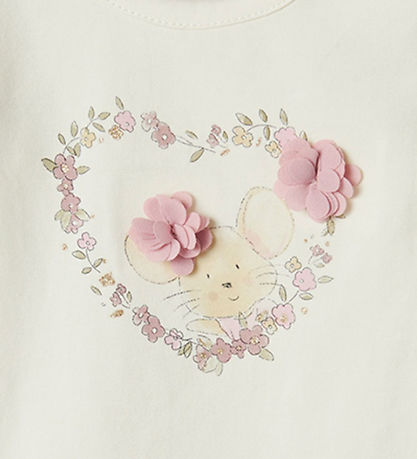 Name It Body l/æ - NbfTulina - Cloud Dancer m. Print
