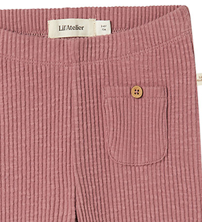 Lil' Atelier Leggings - Rib - NmfRaja - Nostalgia Rose