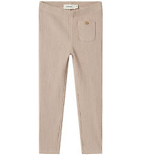 Lil' Atelier Leggings - Rib - NmfRaja - Shadow Gray