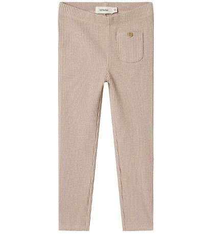 Lil' Atelier Leggings - Rib - NmfRaja - Shadow Gray