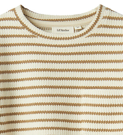 Lil' Atelier Bluse - Rib - NmmTadeo - Turtledove/Petrified Oak