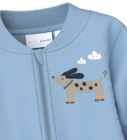 Name It Cardigan - NbmVonne - Cerulean/Dog On Wheels