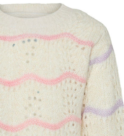 Vero Moda Girl Bluse - Strik - VmHatty - Birch/Space Dye