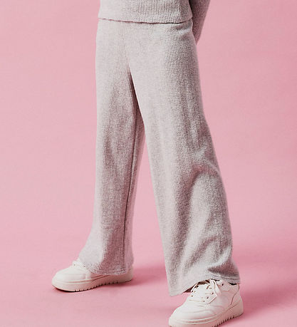 Name It Bukser - Vaflet - NkfTulpu - Light Grey Melange