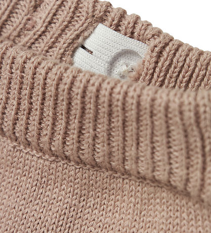 Lil' Atelier Bukser - Strik - NbfEmlen - Shadow Gray m. Blomster