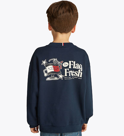 Tommy Hilfiger Sweatshirt - Fun Flag - Dark Night Navy