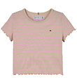 Tommy Hilfiger T-shirt - Rib - Classic Beige Pink Sugar Stripe