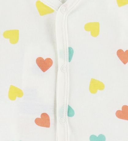 Petit Bateau Natdragt - Marshmallow m. Hjerter
