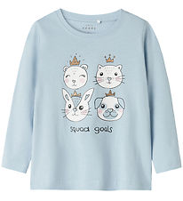 Name It Bluse - NmfViolet - Subdued Blue/Squad